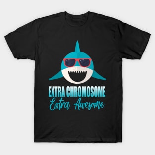 Down Syndrome Awareness Extra Awesome Shark T-Shirt